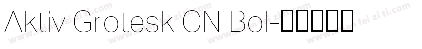 Aktiv Grotesk CN Bol字体转换